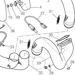 Horizontal head exhaust pipe 57013382A