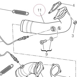 Horizontal exhaust pipe 57013421A