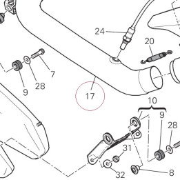 Exhaust pipe horizontal 57013602B