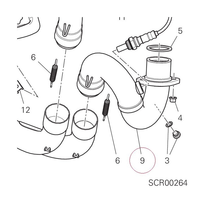 Exhaust manifold horizontal 57014101B