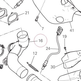 Pipe, exhaust center 57014464B