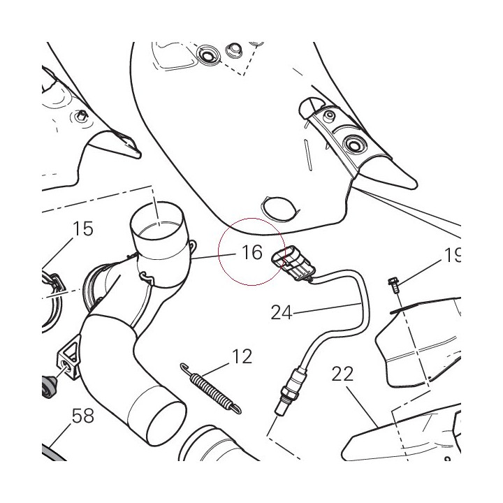 Pipe, exhaust center 57014471A