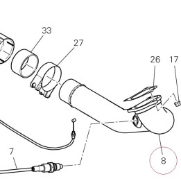 Horizontal head exhaust pipe 57014613B