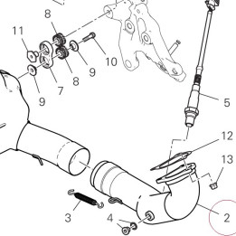Horizontal exhaust pipe 57014703A