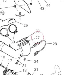 Horizontal exhaust pipe 57014771A