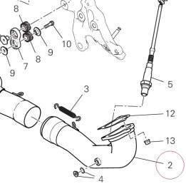 Horizontal exhaust pipe 57014811A