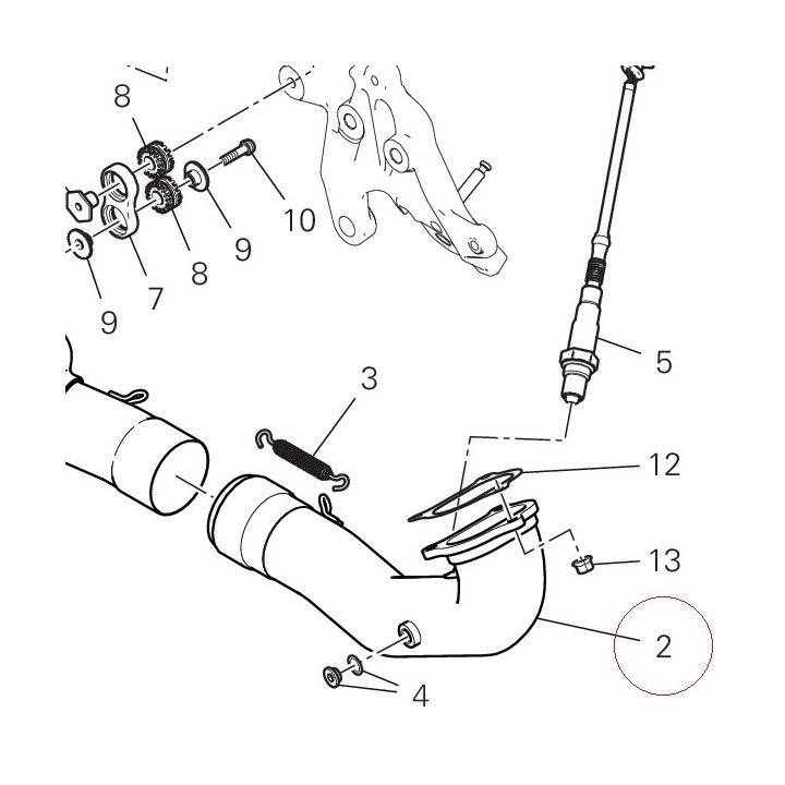 Horizontal exhaust pipe 57014811A