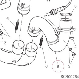 Exhaust pipe, horizontal head 57014902AA