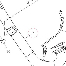 Horizontal exhaust pipe 57014911C