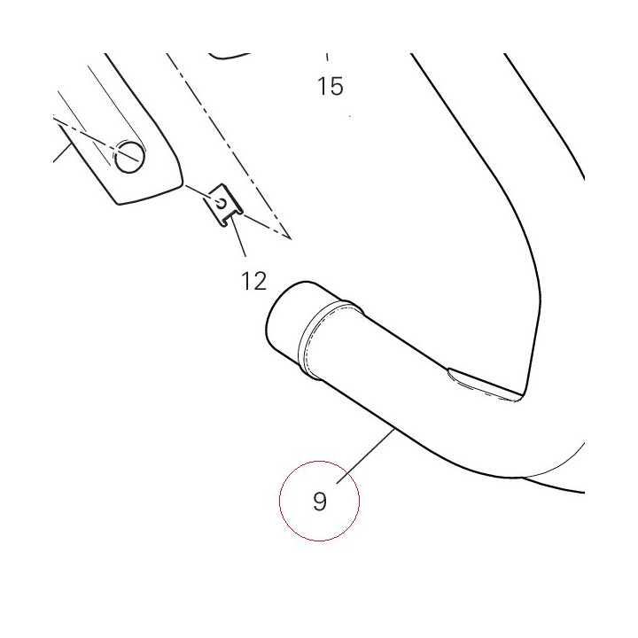 Pipe, exhaust center 57015111BA