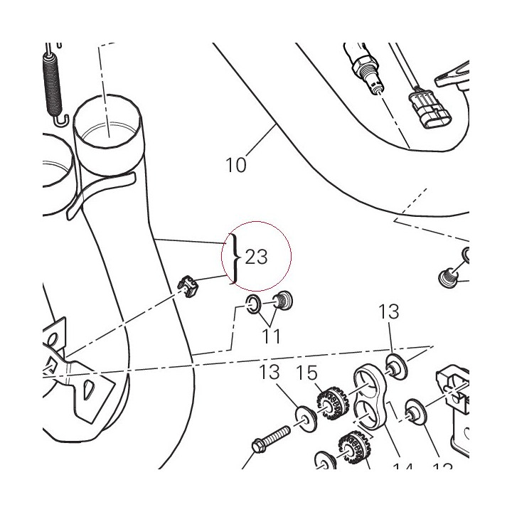 Pipe, exhaust center 570P3342B