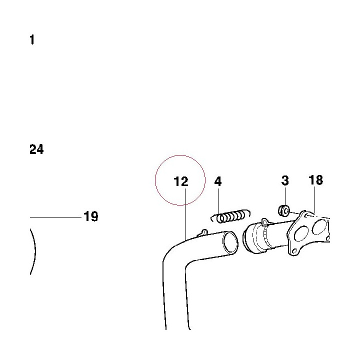 Vertical exhaust pipe 57110221A
