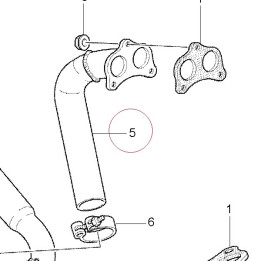 Vertical exhaust pipe 57110351A