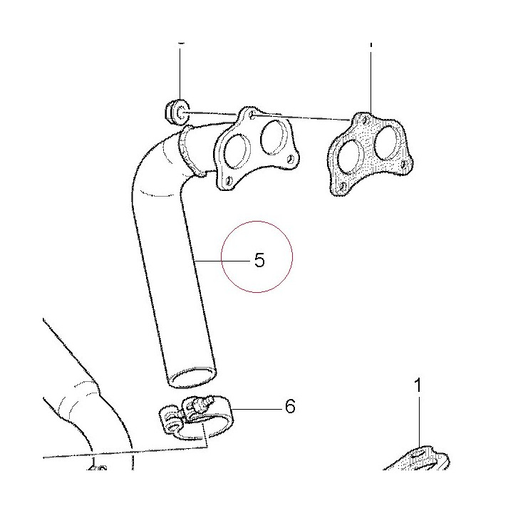 Vertical exhaust pipe 57110351A