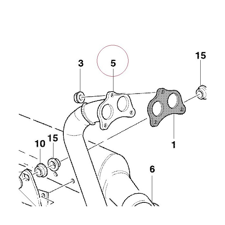 Vertical exhaust pipe 57110391A