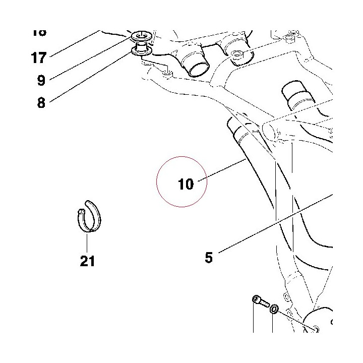 Vertical exhaust pipe 57110551A