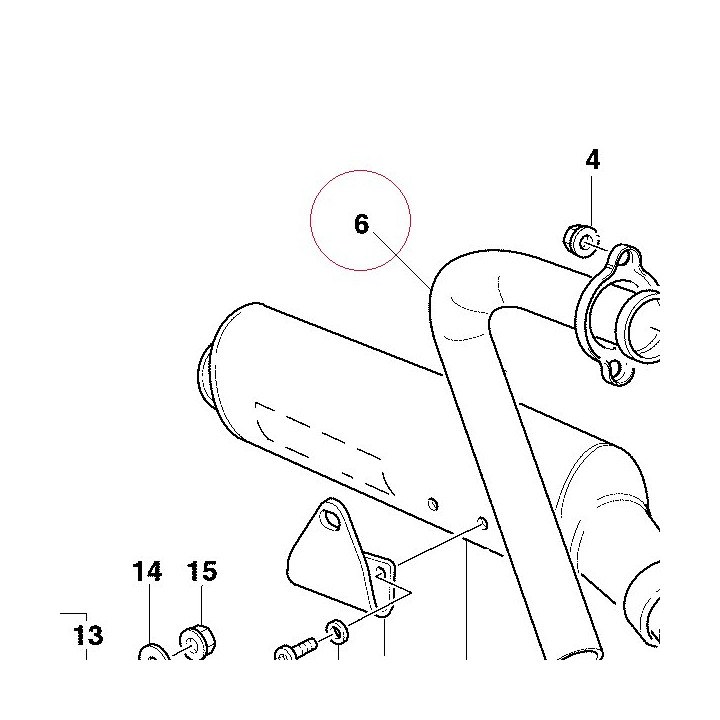 Vertical exhaust pipe 57110652A