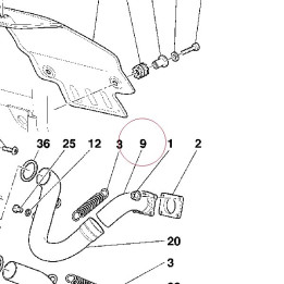 Vertical exhaust pipe 57110721B