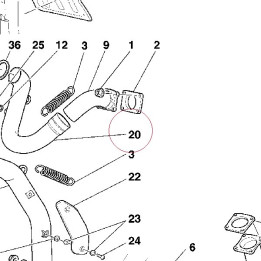 Vertical exhaust pipe 57110751B
