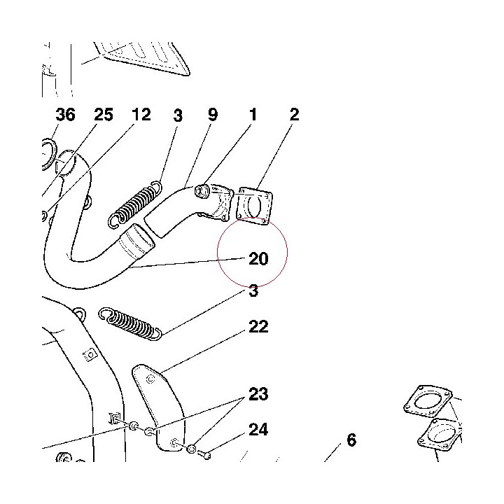 Vertical exhaust pipe 57110751B