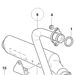 Vertical exhaust pipe 57110841A