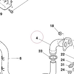 Vertical exhaust pipe 57110951B