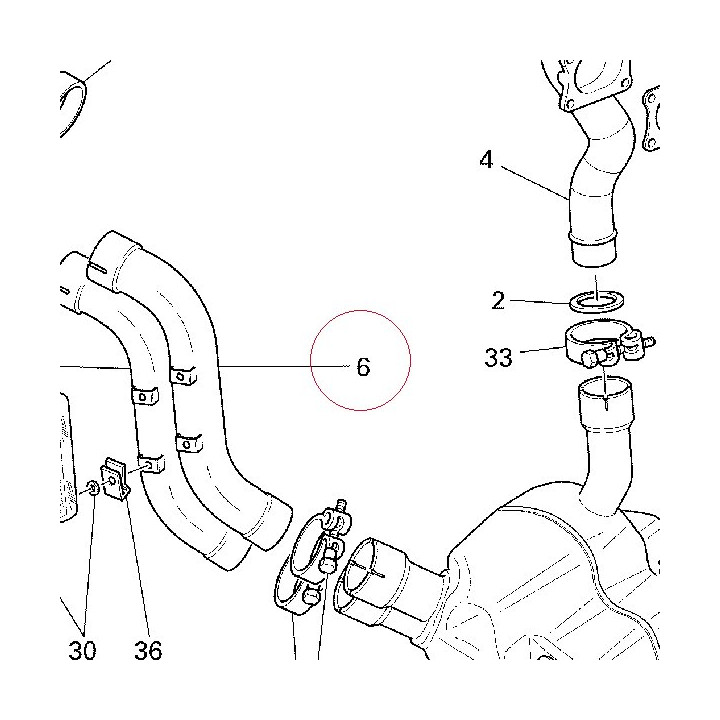 Vertical exhaust pipe 57110961B