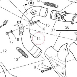 Vertical exhaust pipe 57112602A