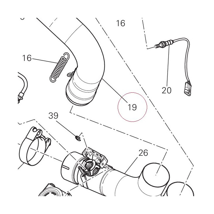 Exhaust pipe vertical 57112751B