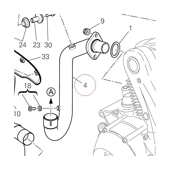 Vertical exhaust pipe 57112781A