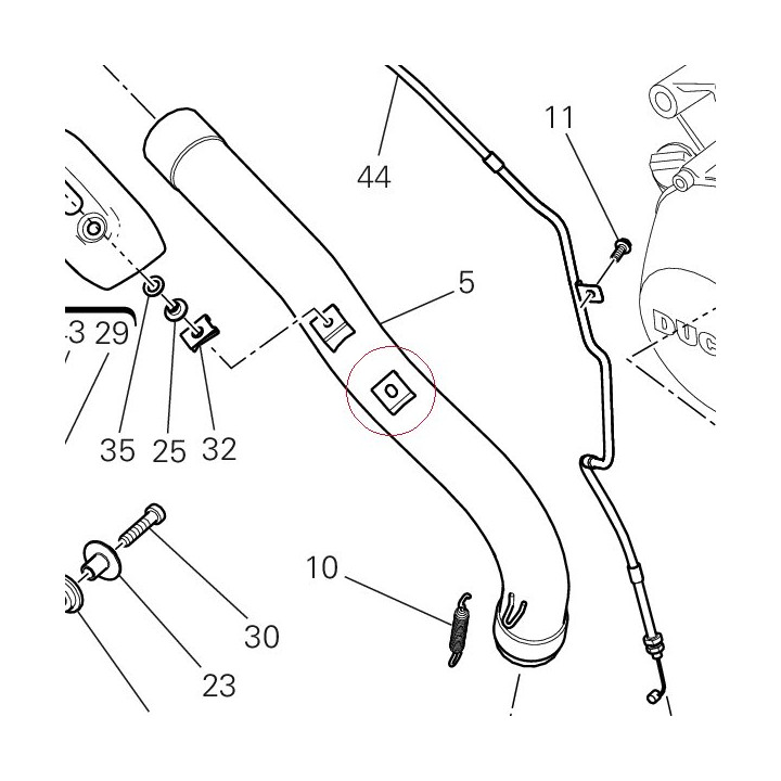 Vertical exhaust pipe 57112851A