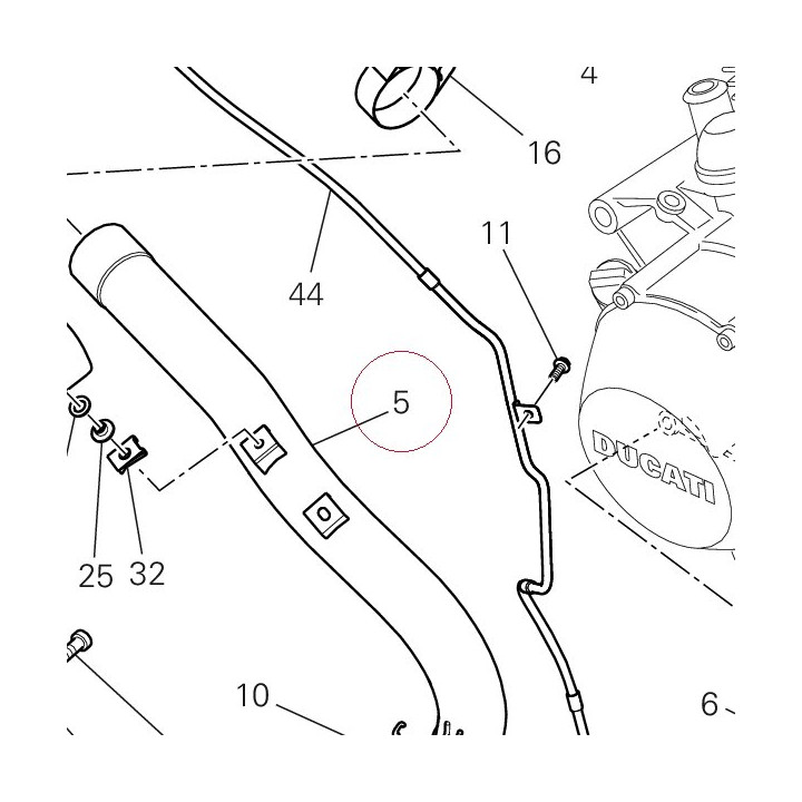 Exhaust pipe vertical 57112861B