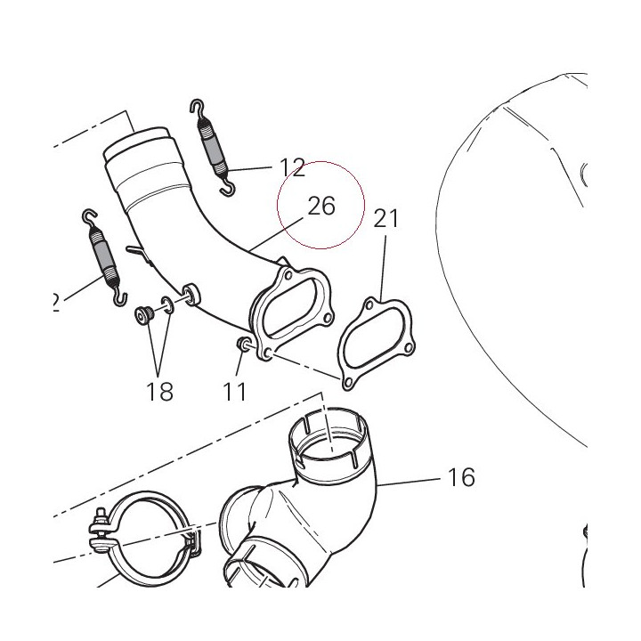 Exhaust manifold vertical 57112992C