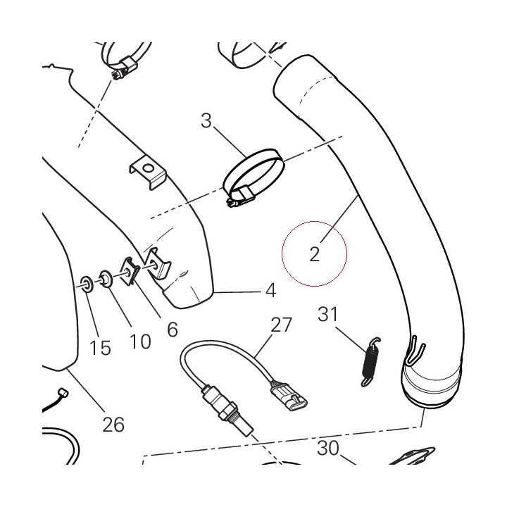 Exhaust pipe vertical 57113261A