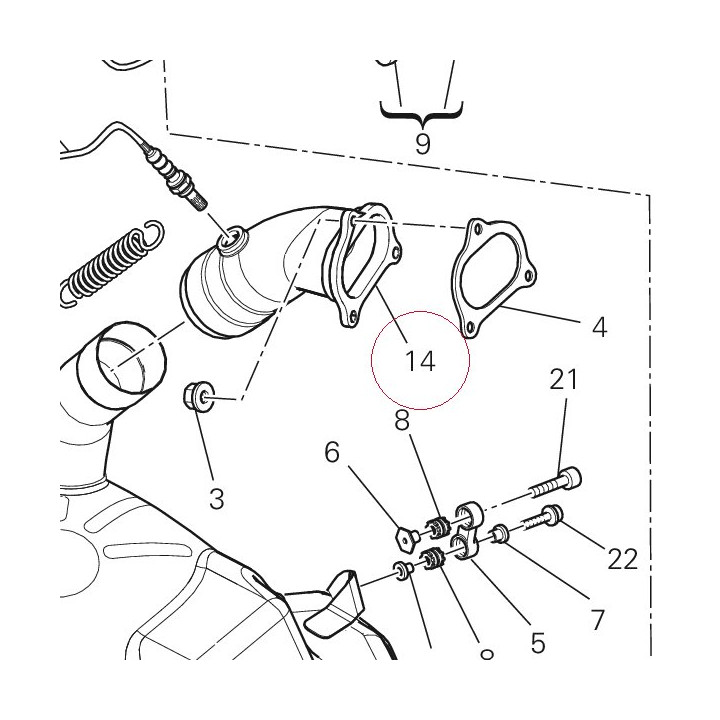 Vertical exhaust pipe 57113291A