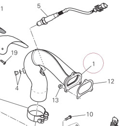 Vertical exhaust pipe 57113851B