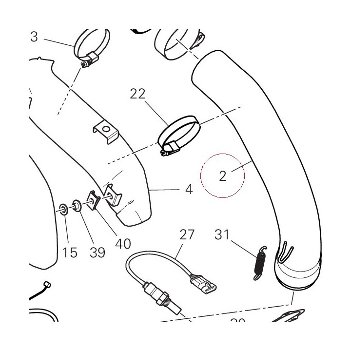 Exhaust pipe vertical 57113961A