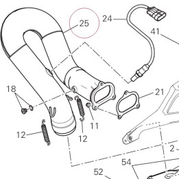 Exhaust pipe vertical 57114422B