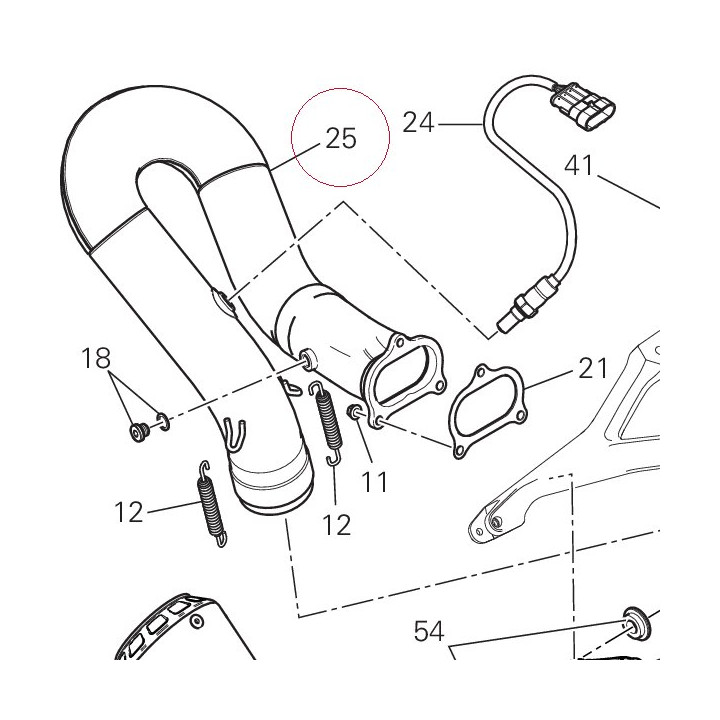 Vertical exhaust pipe 57114424B
