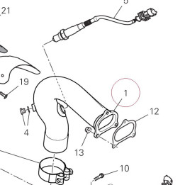 Vertical exhaust pipe 57114692A