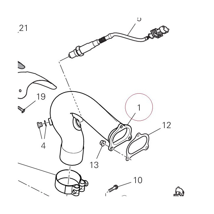 Vertical exhaust pipe 57114692A