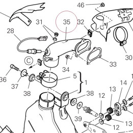 Vertical exhaust pipe 57114803B