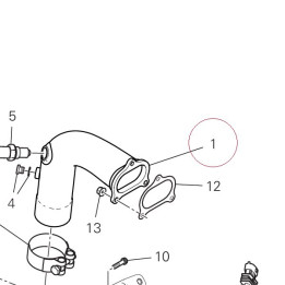 Vertical exhaust pipe 57114871A