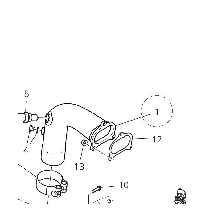 Vertical exhaust pipe 57114871A
