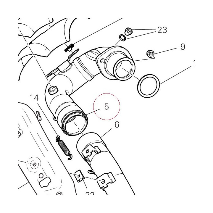 Vertical exhaust pipe 57114922AA
