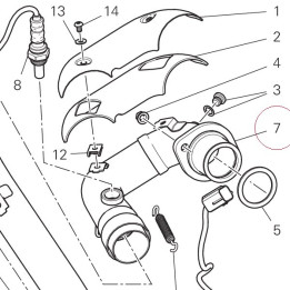 Exhaust pipe, vertical head 57114942AA