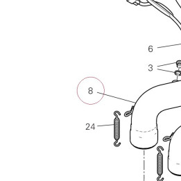 Vertical exhaust pipe 57114973A
