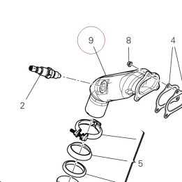 Vertical exhaust pipe 57115142A
