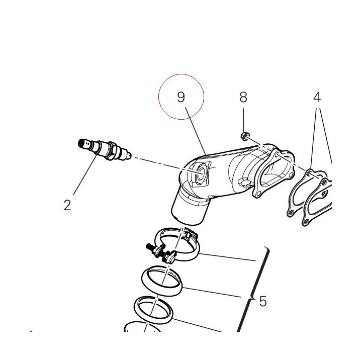 Vertical exhaust pipe 57115142A