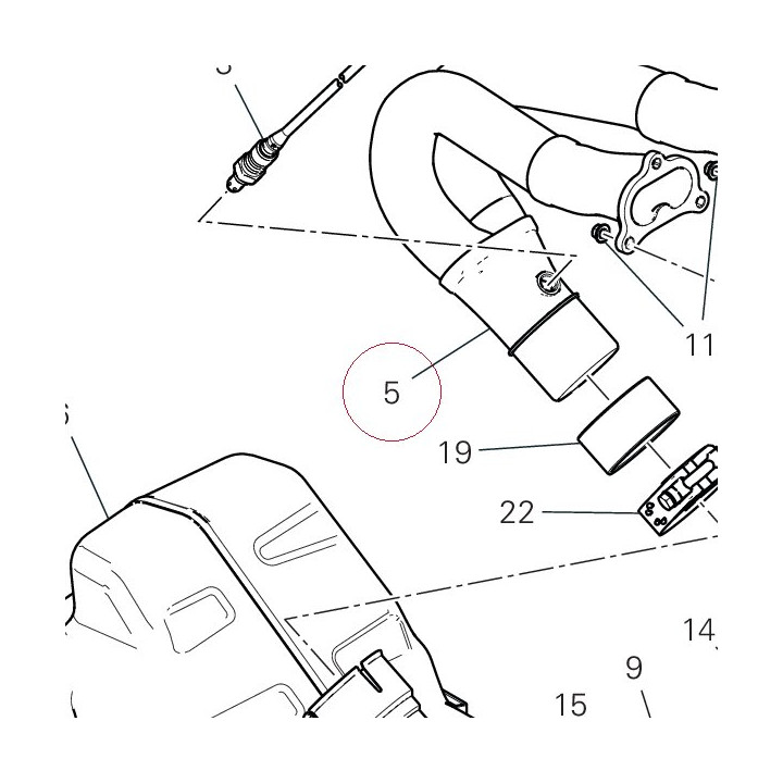 Exhaust manifold vertical 57115151A